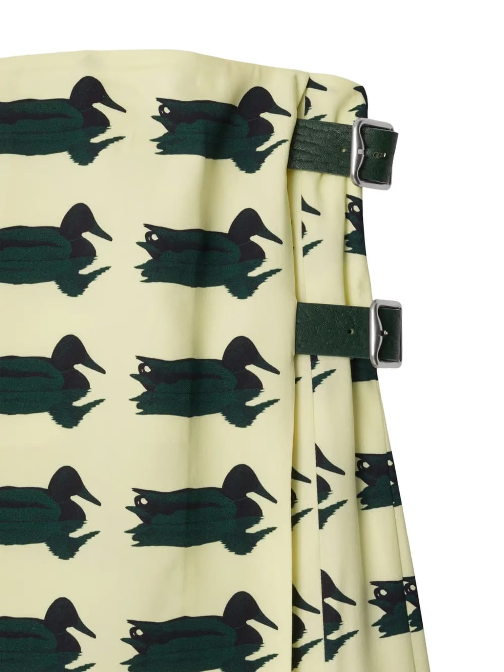 Duck-print kilt dress