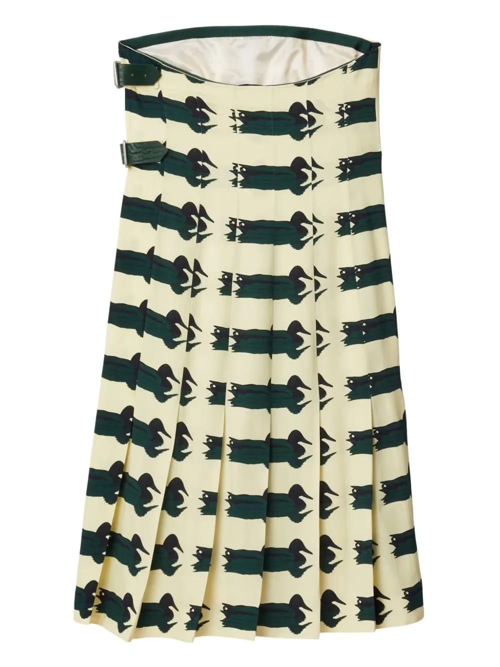 Duck-print kilt dress