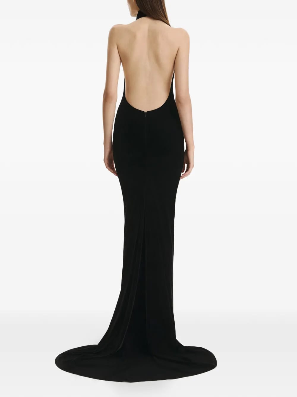 open-back maxi dress