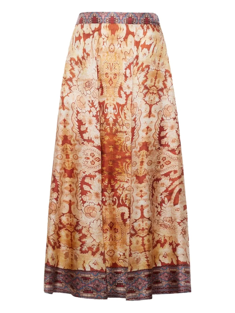 silk pleated skirt