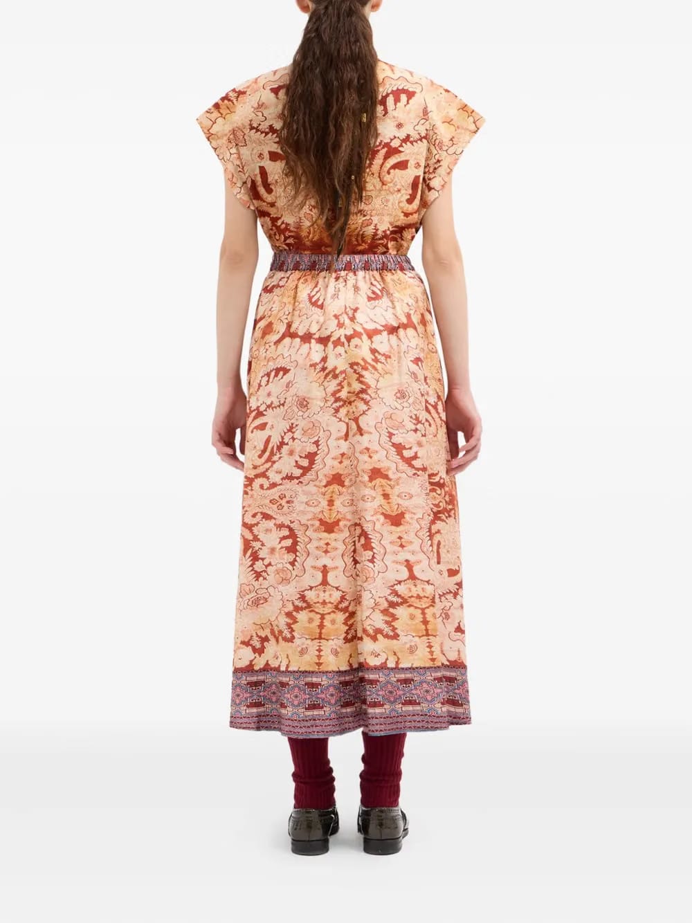 silk pleated skirt