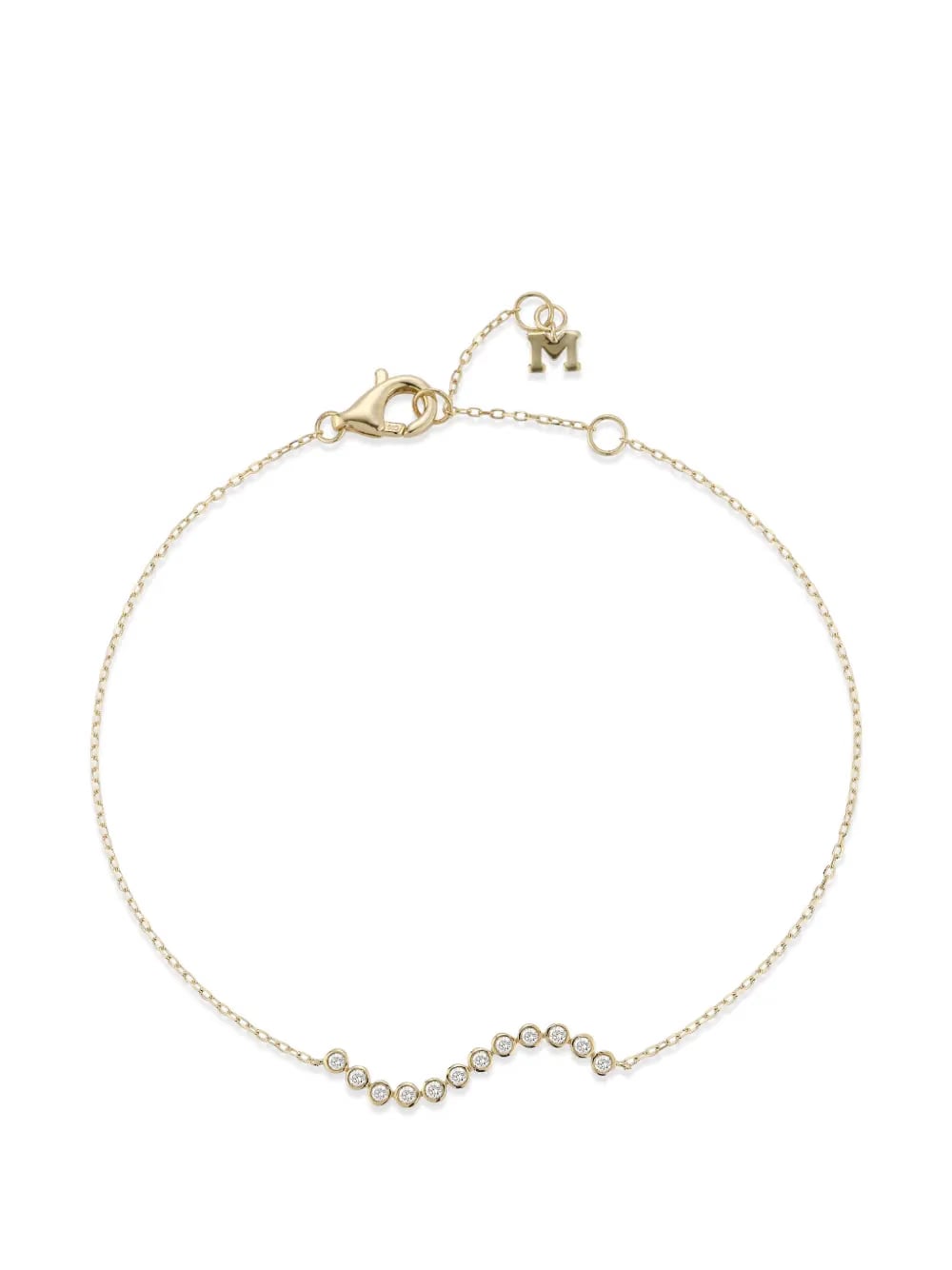 bezel-cut diamond bracelet