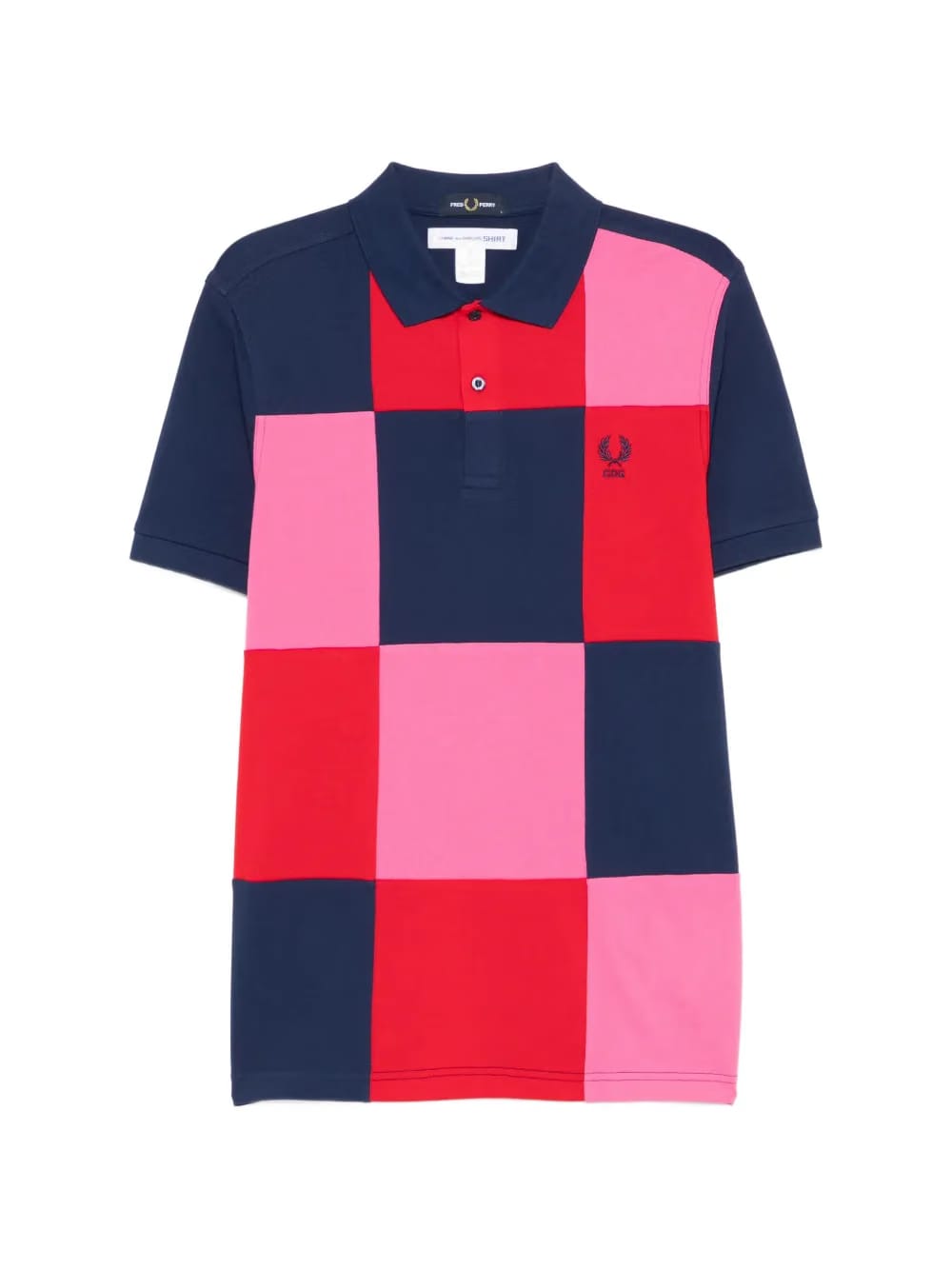 x Fred Perry patchwork-design polo shirt