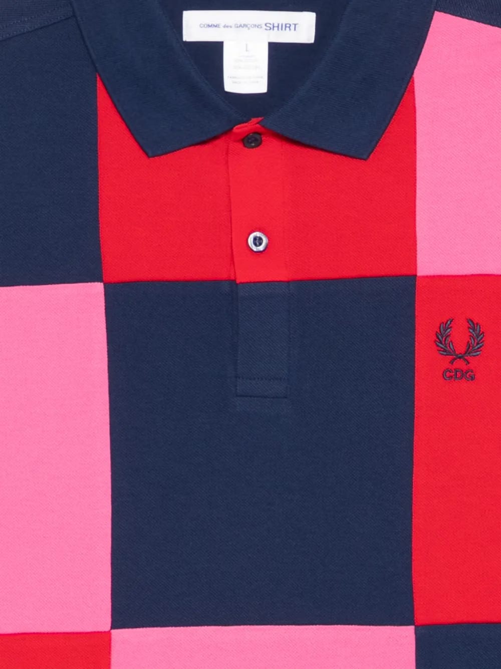 x Fred Perry patchwork-design polo shirt