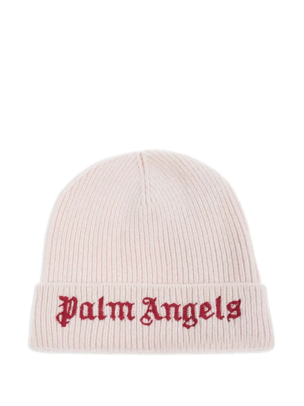 logo-embroidered ribbed beanie