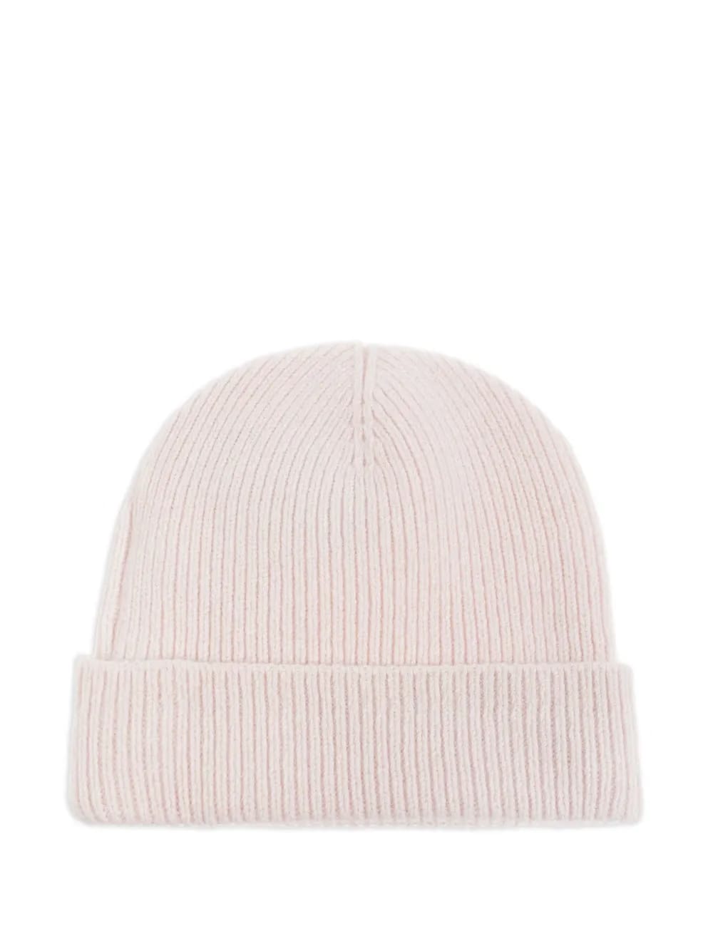 logo-embroidered ribbed beanie