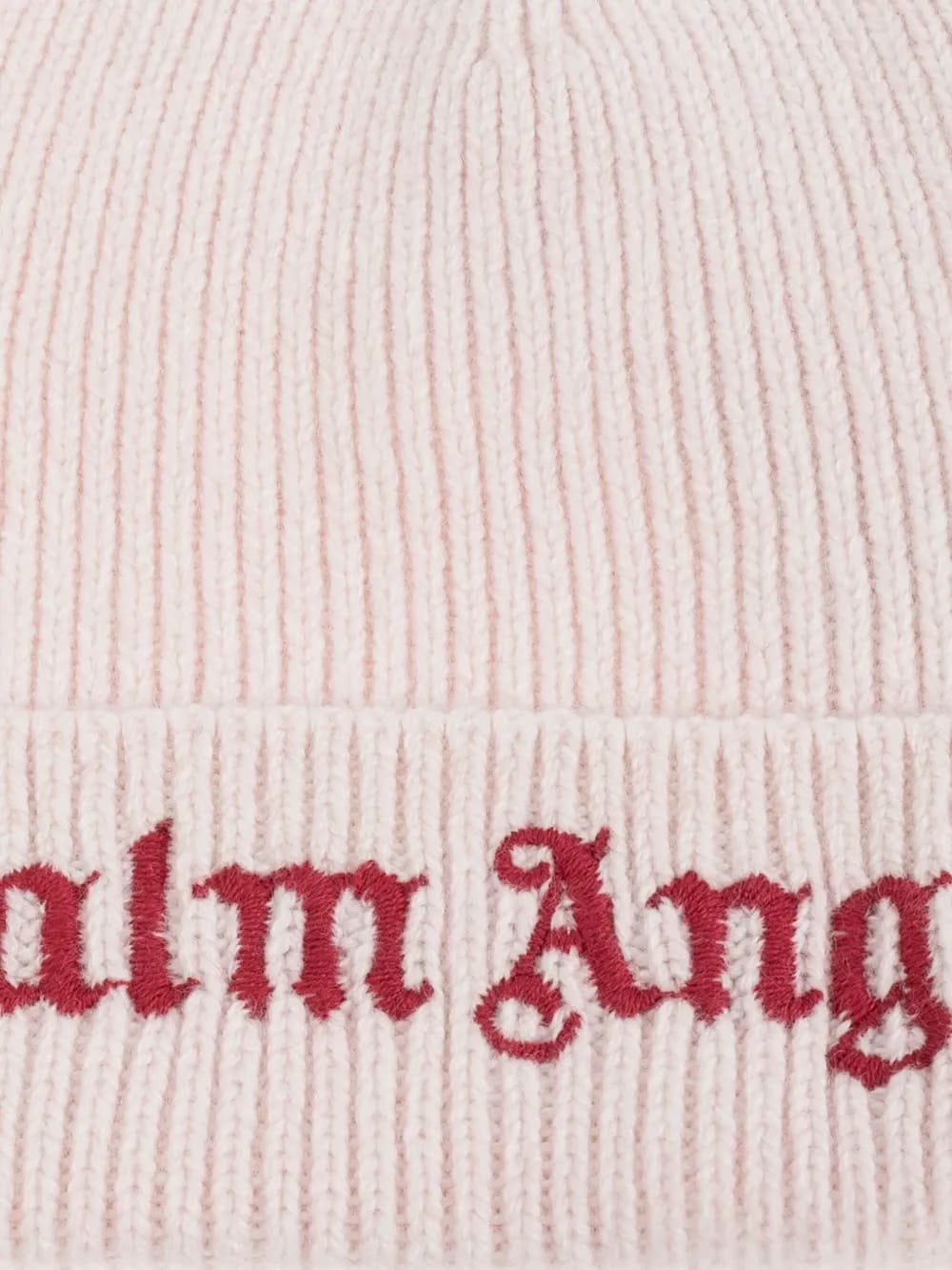 logo-embroidered ribbed beanie