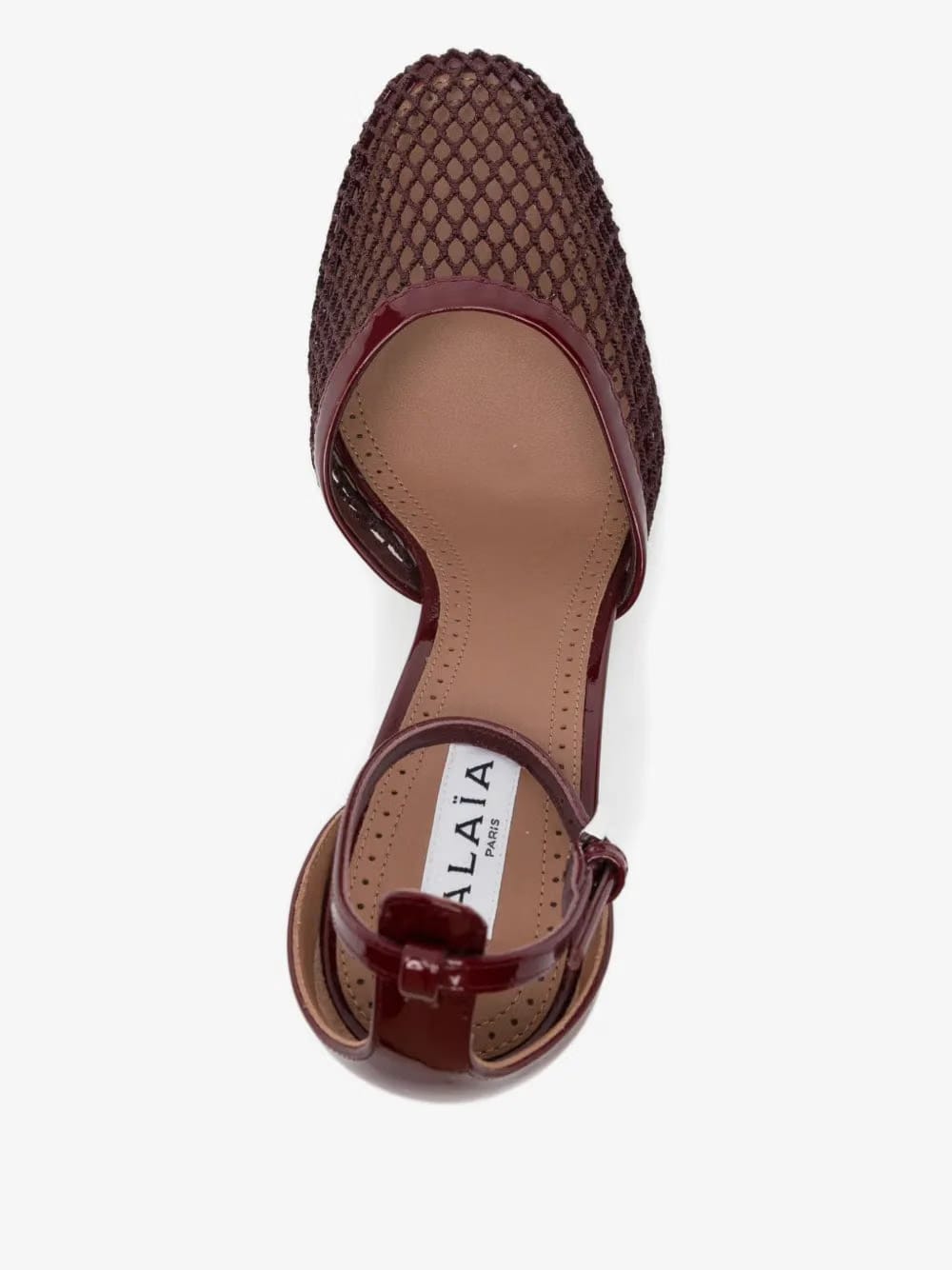 90mm ankle-strap mesh pumps
