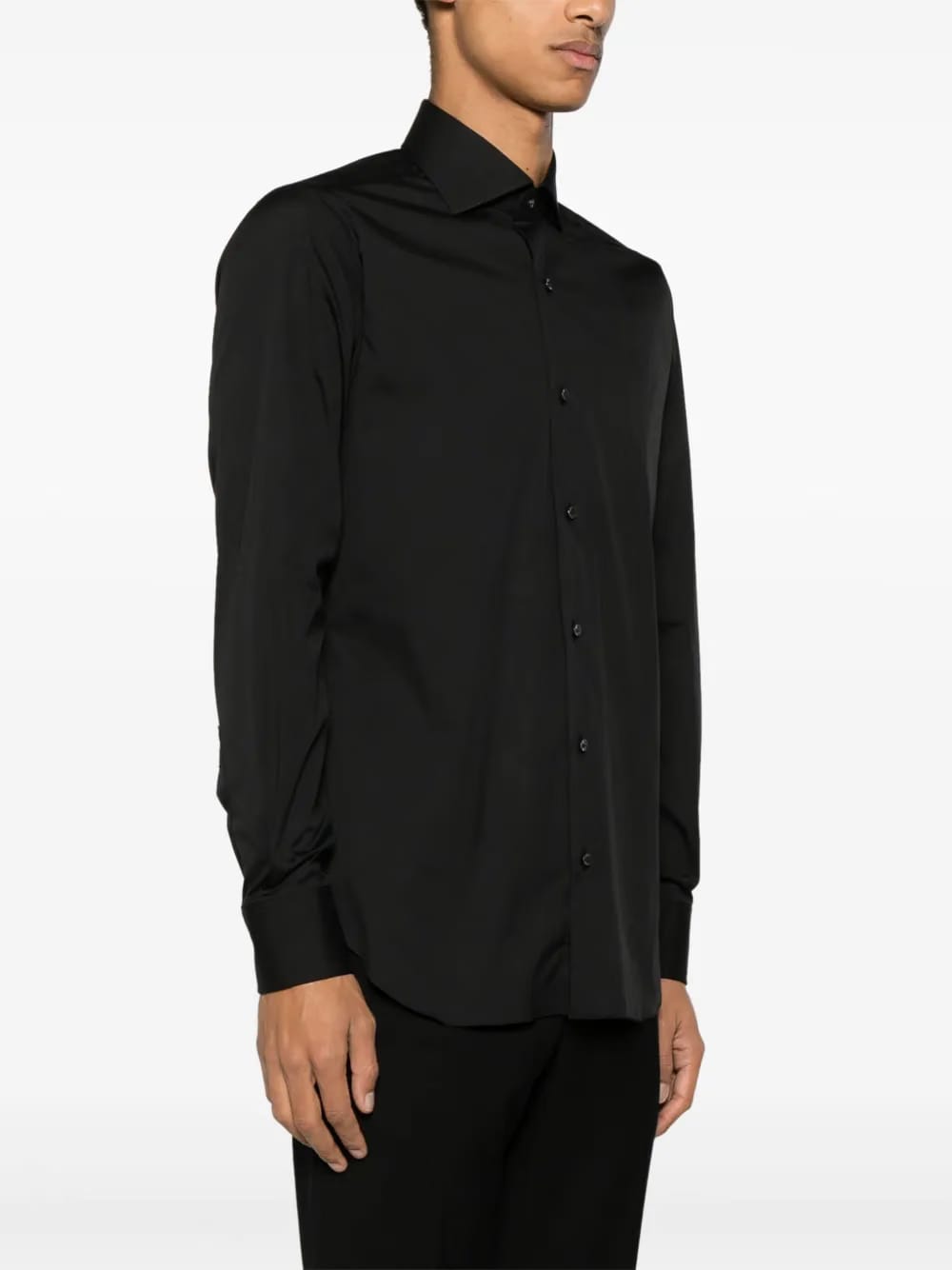 spread-collar button-down shirt