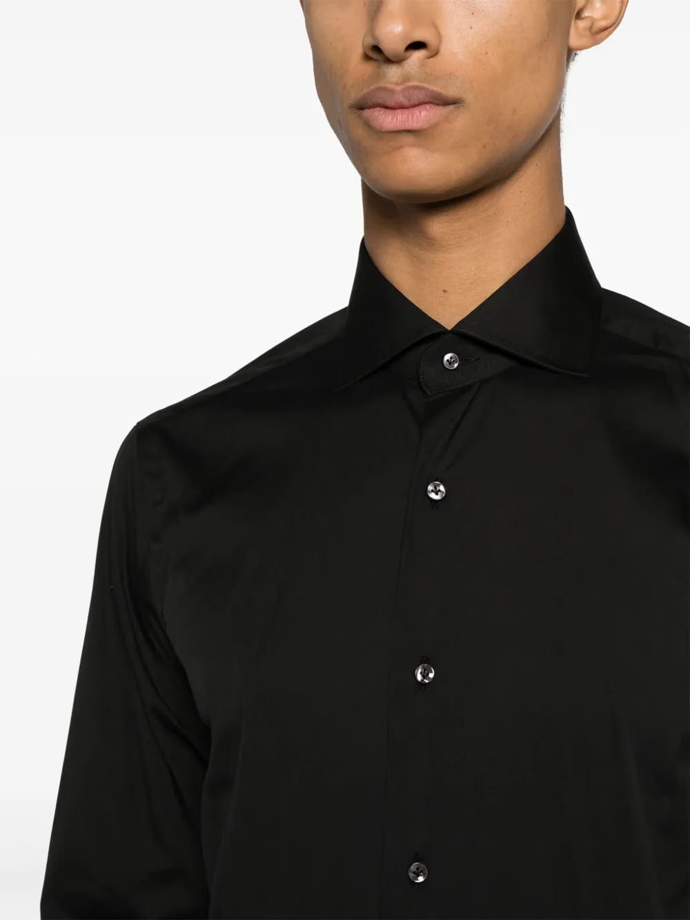 spread-collar button-down shirt