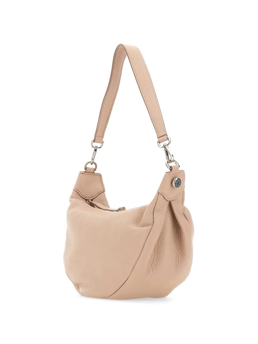 Aisha zip grained leather shoulder bag