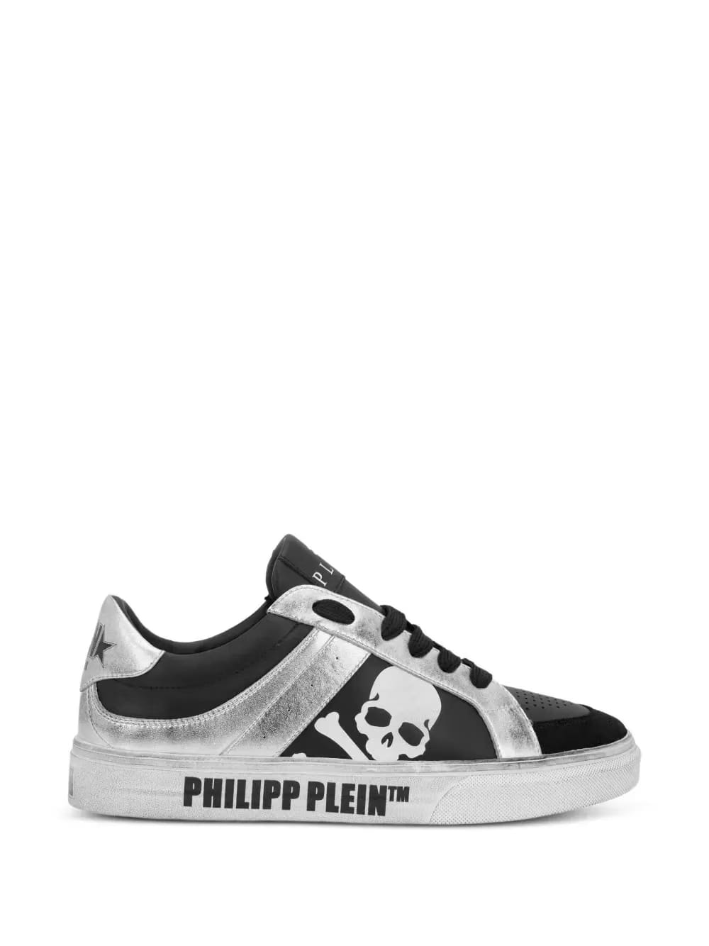 Retrokickz skull-motif leather sneakers