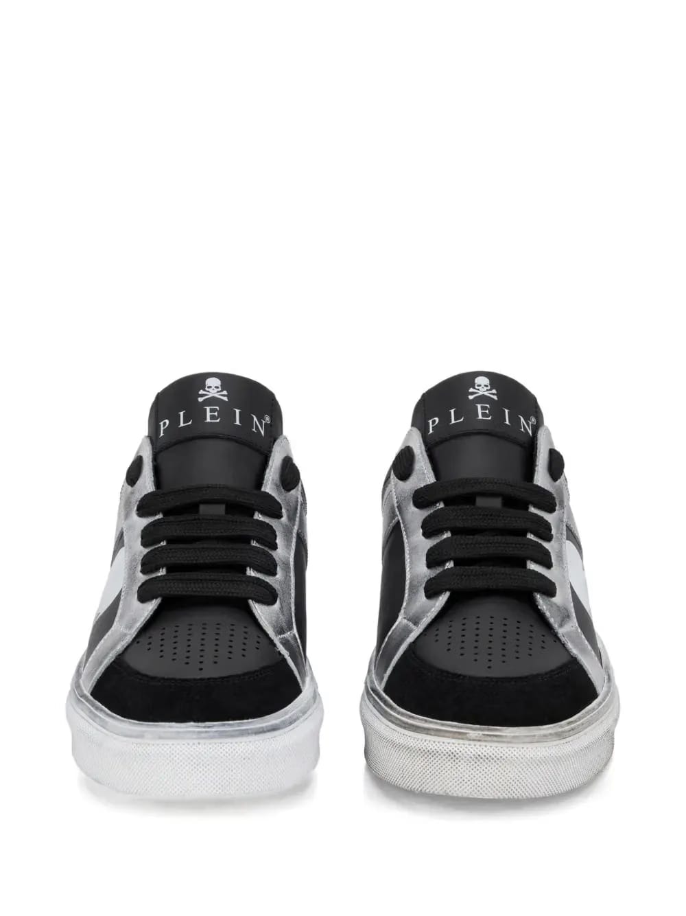 Retrokickz skull-motif leather sneakers