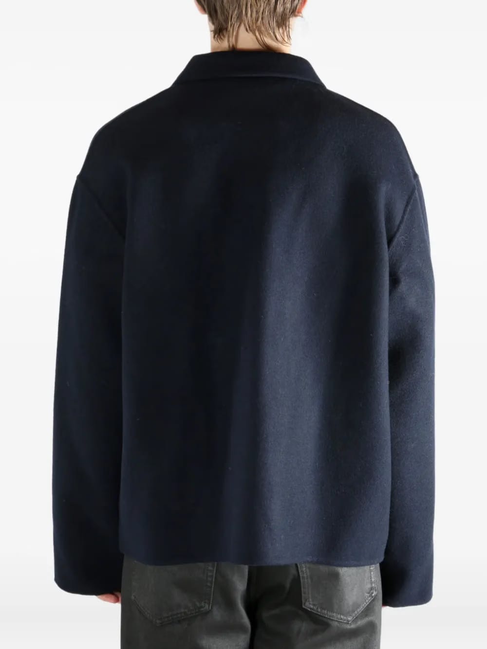 button-up felted jacket