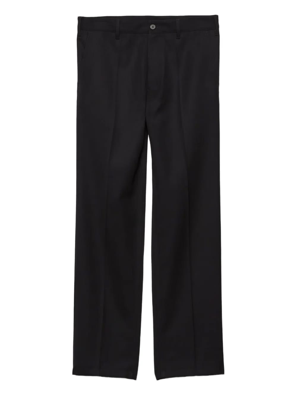 triangle-logo wool trousers