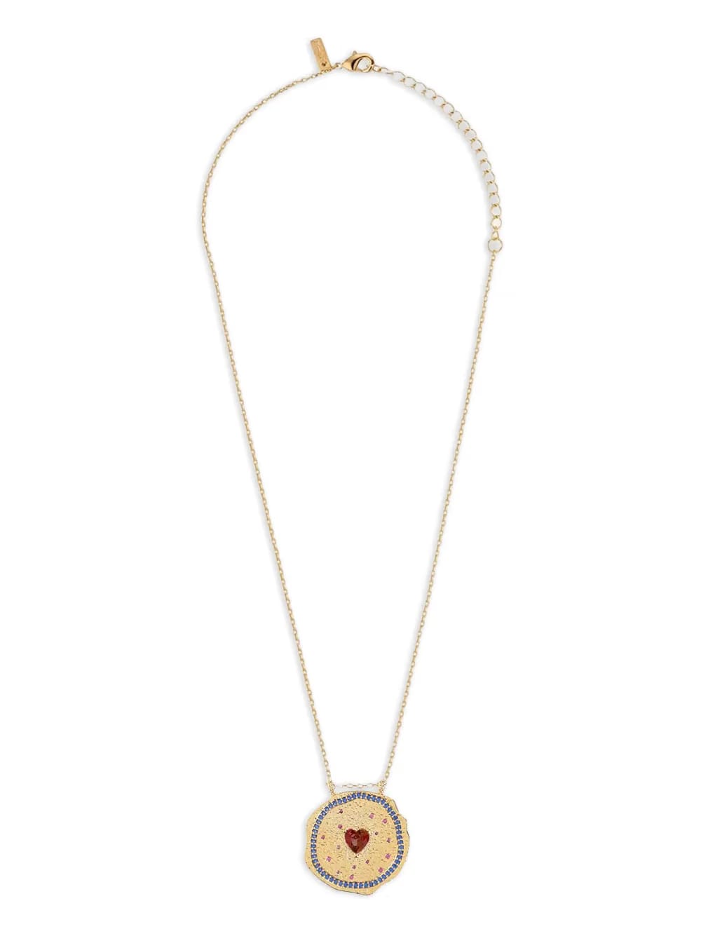 Ruby Heart Medal necklace