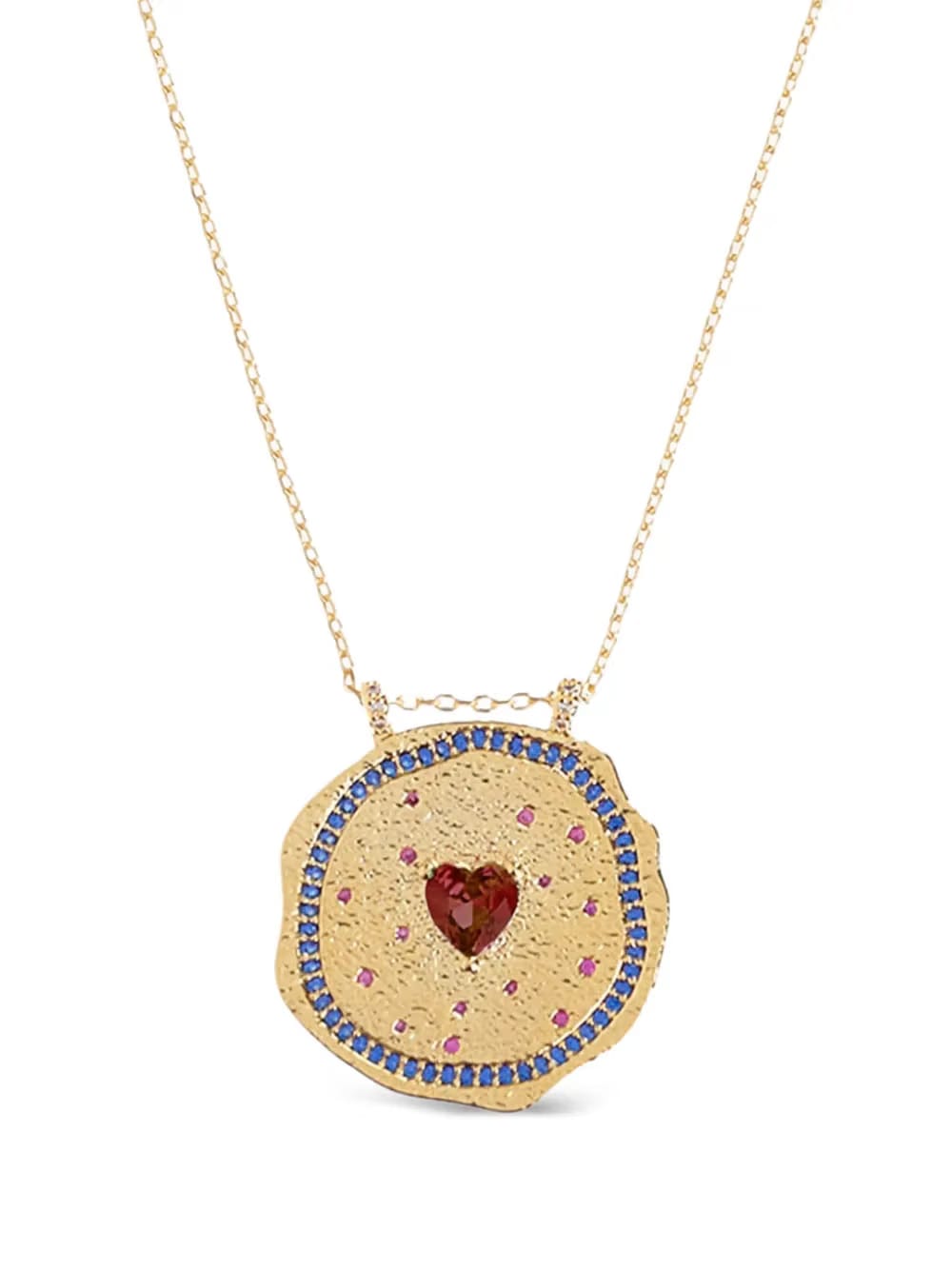 Ruby Heart Medal necklace