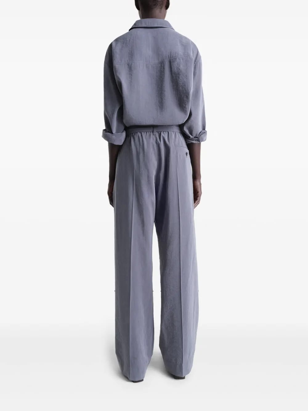 silk belted pants