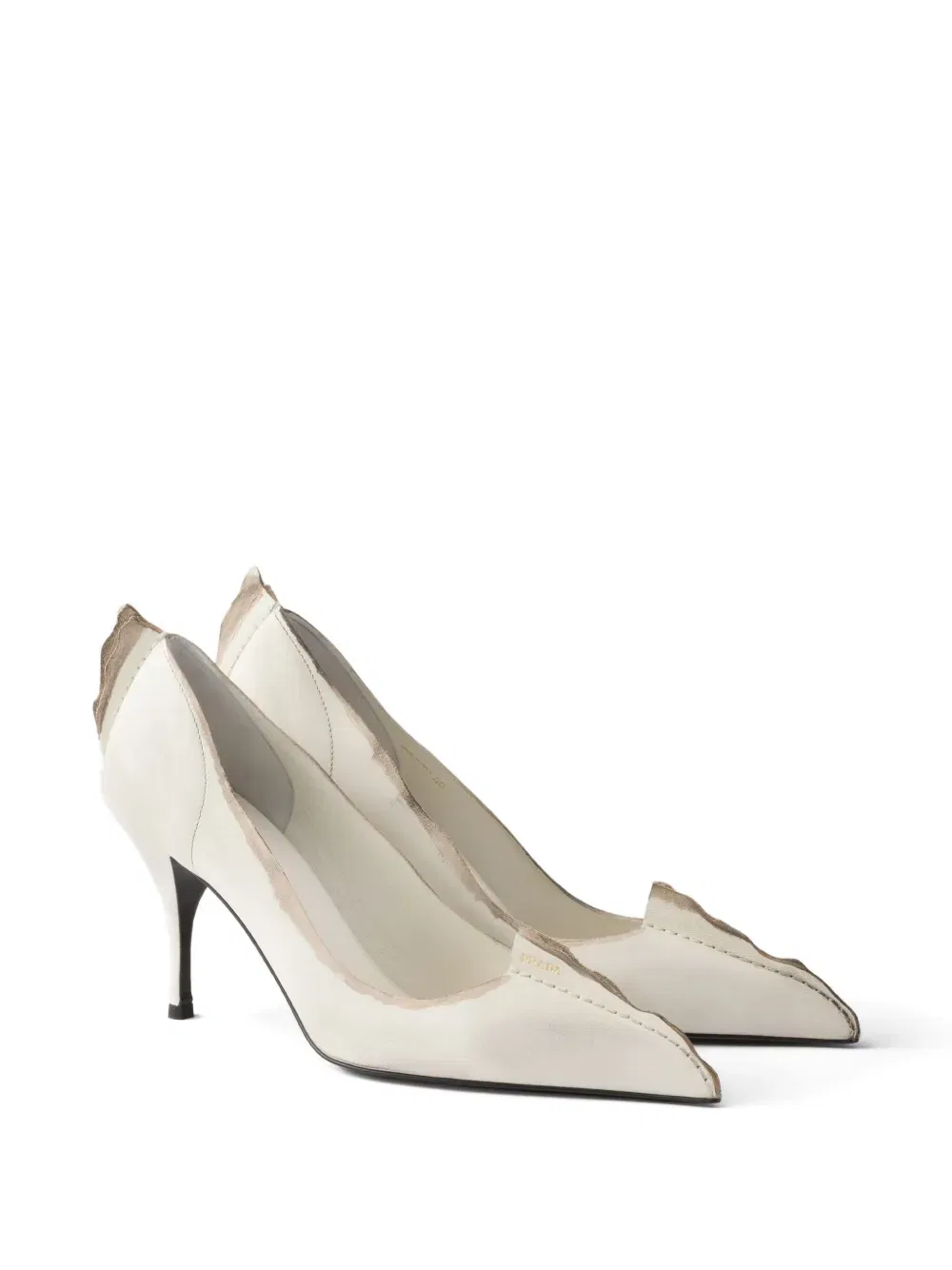 85mm Antiqued leather pumps