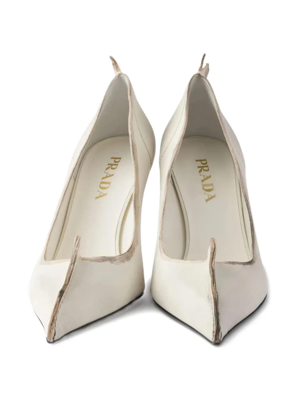 85mm Antiqued leather pumps