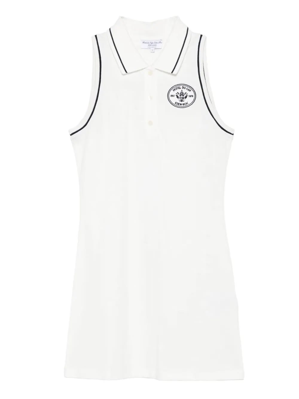 embroidered-logo polo mini dress