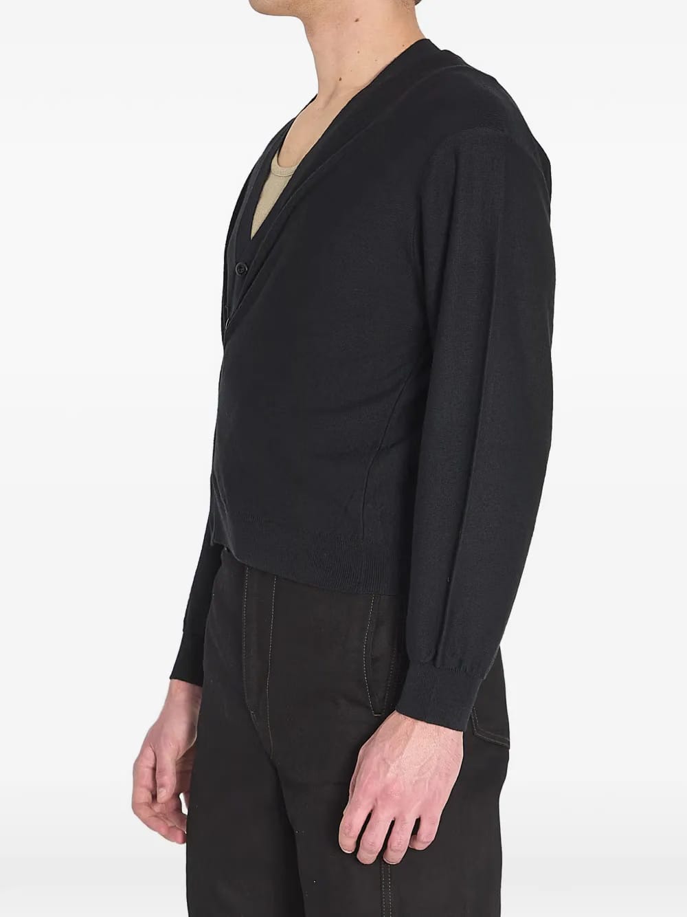 twisted V-neck cardigan
