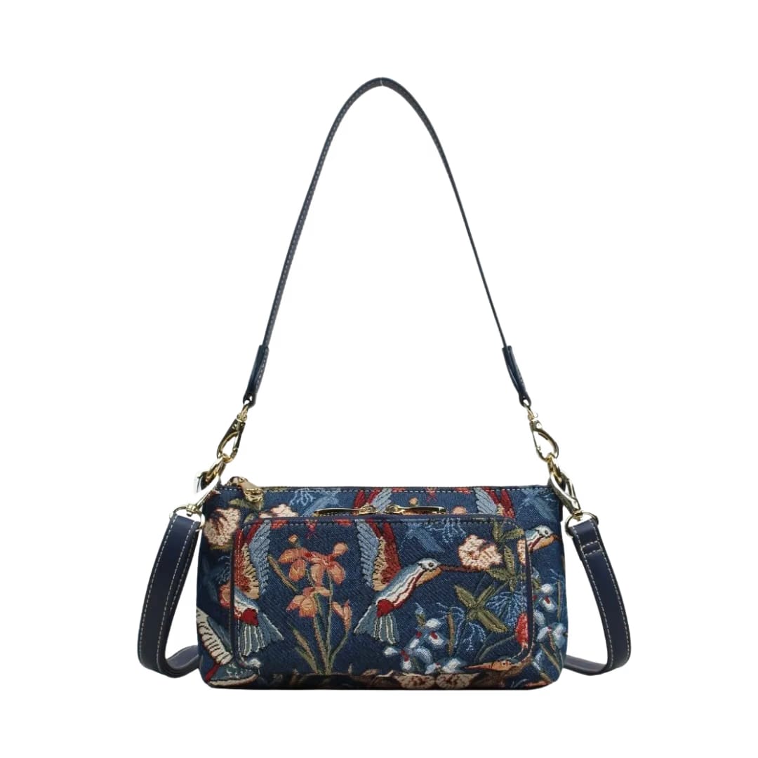 Blue Hummingbird Crossbody Bag (H-1129-CB-BHB)