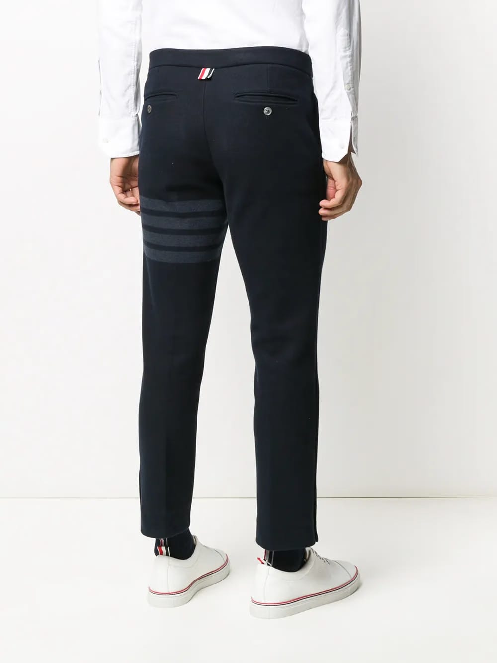 4-Bar slim-fit tonal trousers