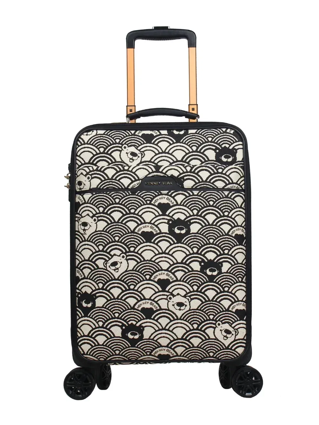 20 Inch Black White Wave Cabin Luggage (HL-009-20-CL-BWW-TSA-25)