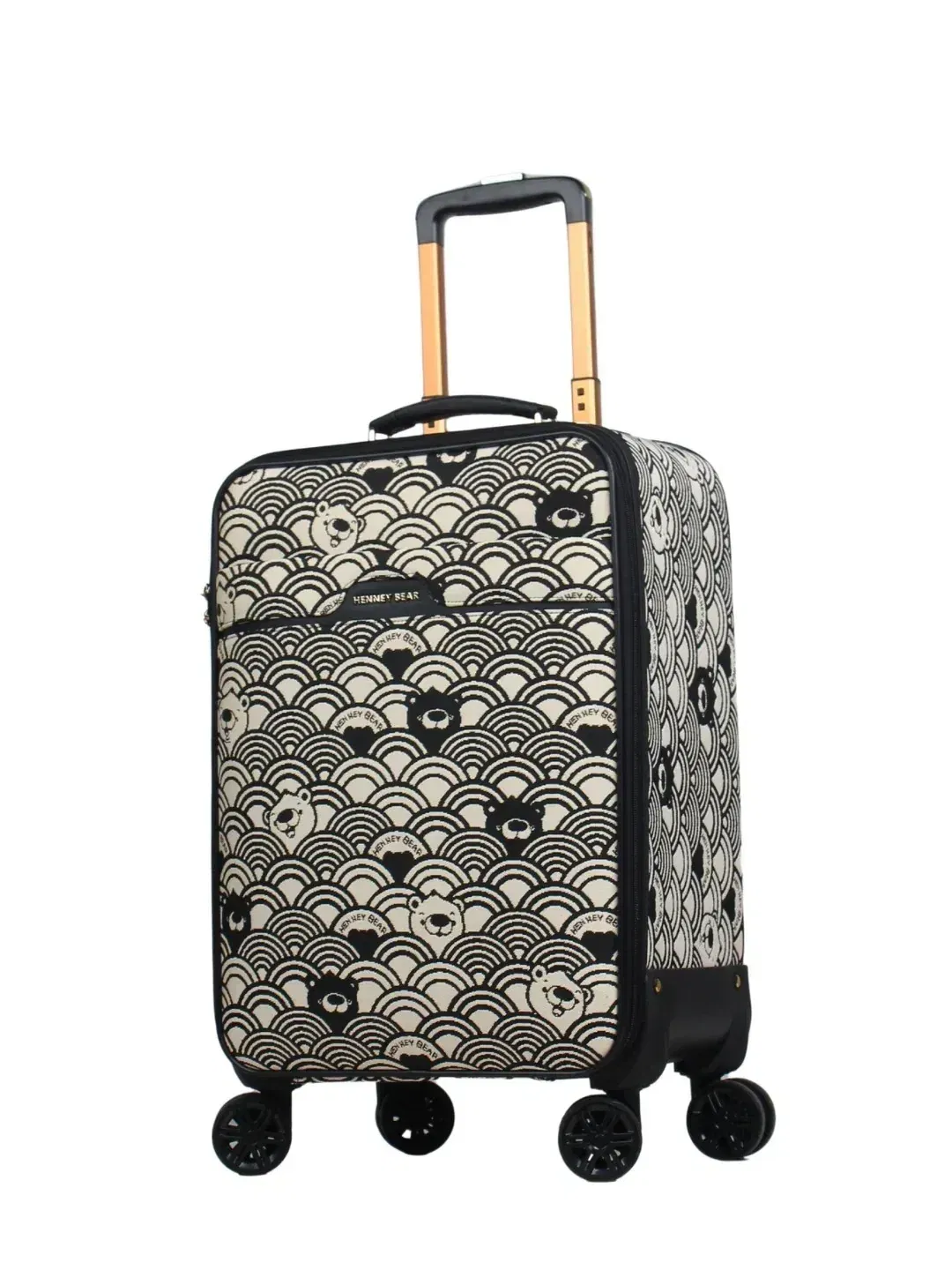 20 Inch Black White Wave Cabin Luggage (HL-009-20-CL-BWW-TSA-25)