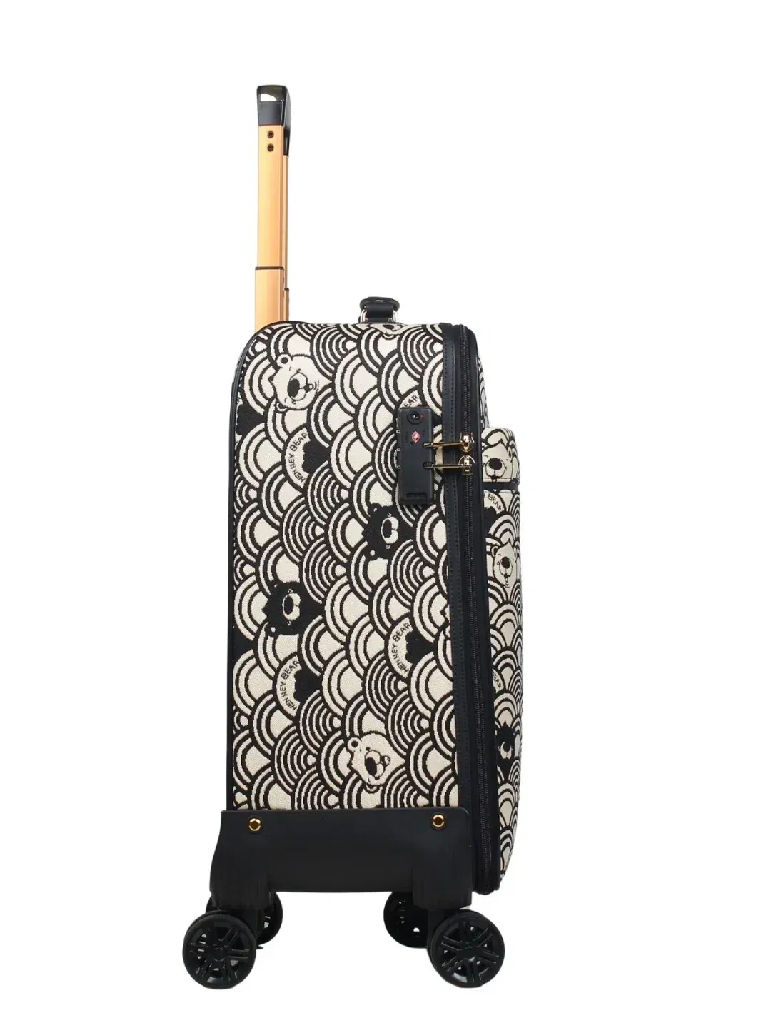20 Inch Black White Wave Cabin Luggage (HL-009-20-CL-BWW-TSA-25)