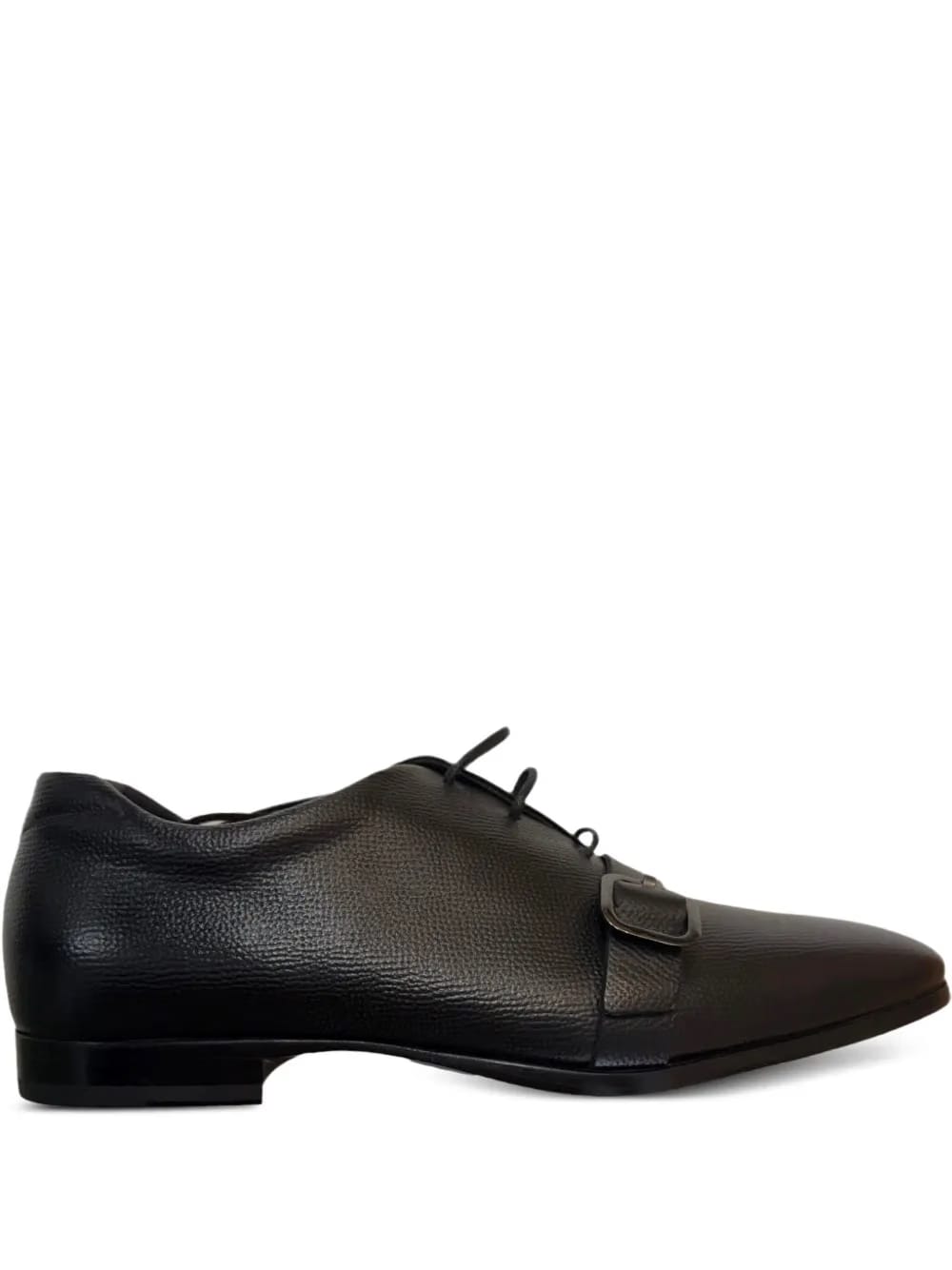 leather buckle-strap oxford shoes