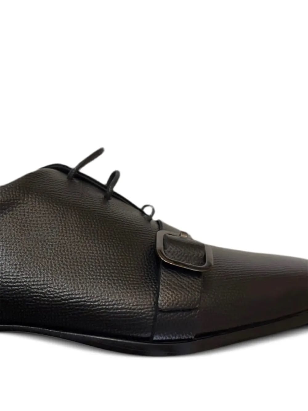 leather buckle-strap oxford shoes