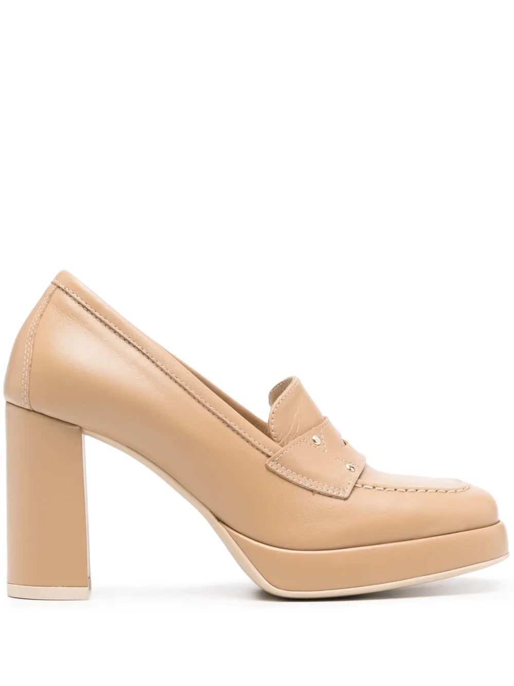 100mm stud-embellished leather pumps