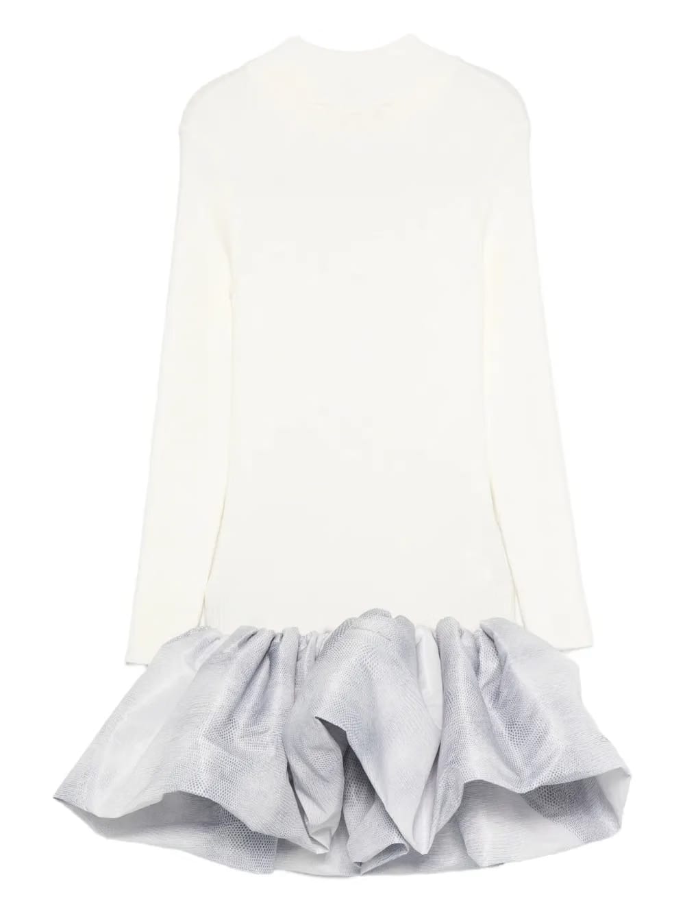 ruffled-hem mini dress