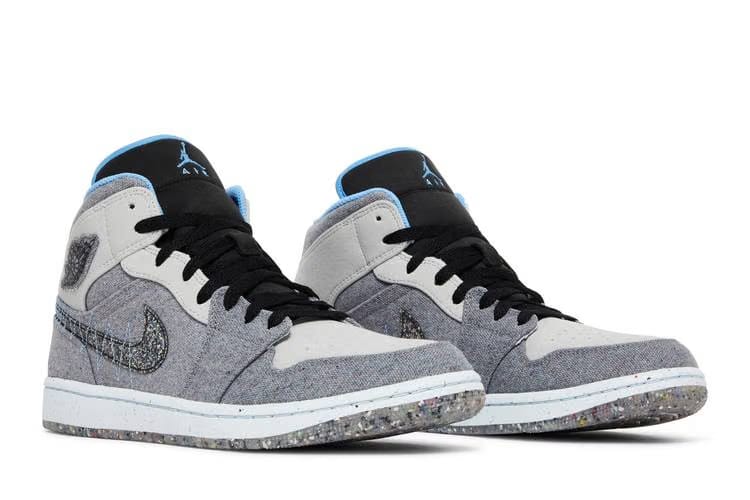 Air Jordan 1 Mid Crater Grey University Blue