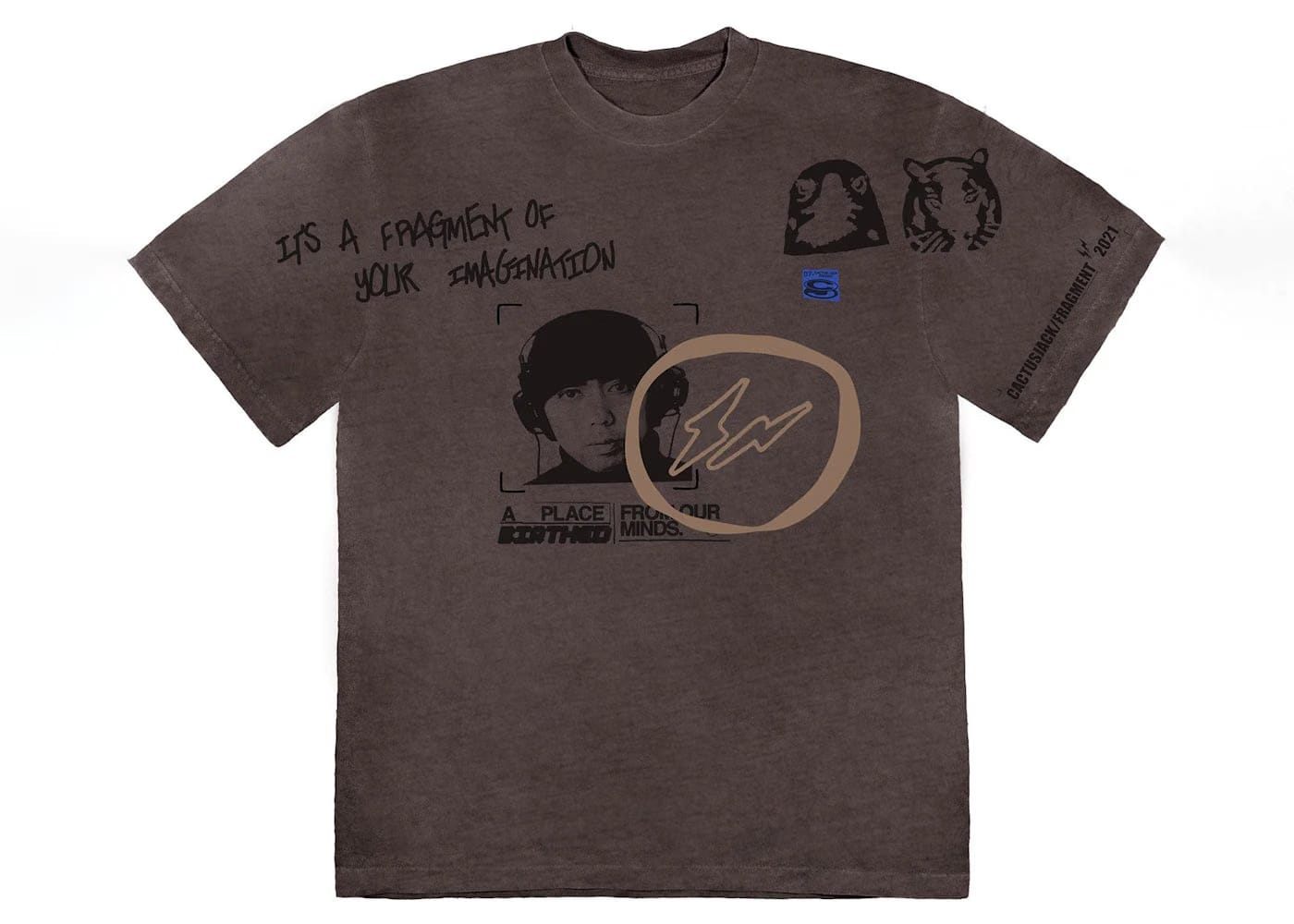 Travis Scott Cactus Jack For Fragment Hiroshi T-Shirt Brown Pepper