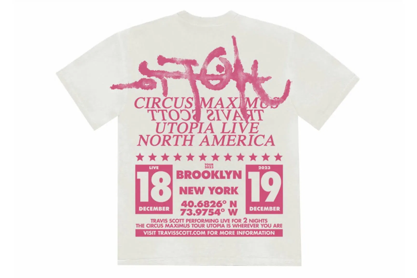 Travis Scott Utopia Is In Brooklyn T-Shirt White