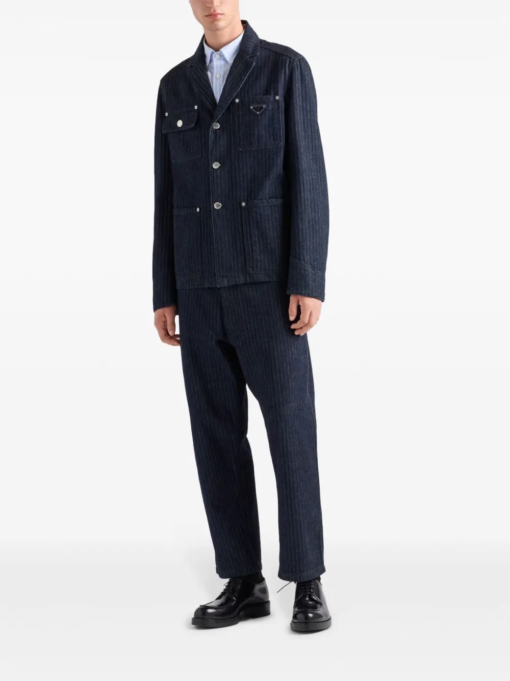 enamel-triangle logo trousers