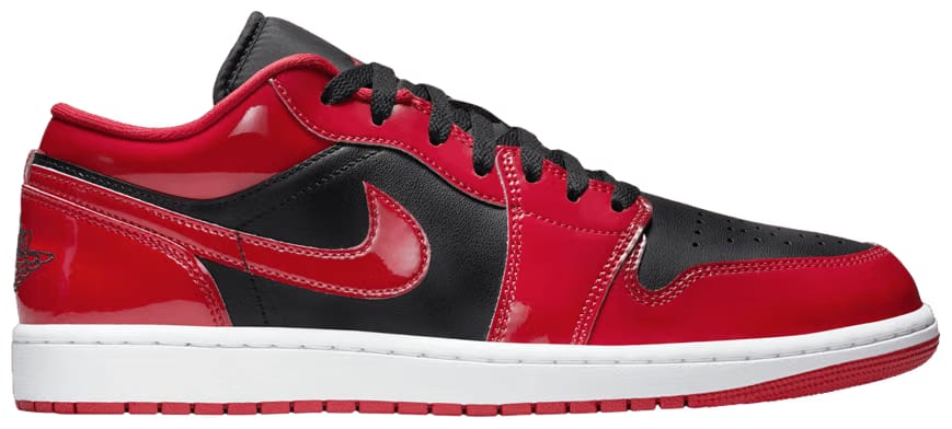 Air Jordan 1 Low Patent Varsity Red Black