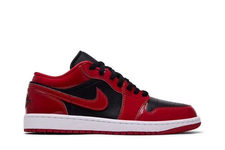 Air Jordan 1 Low Patent Varsity Red Black