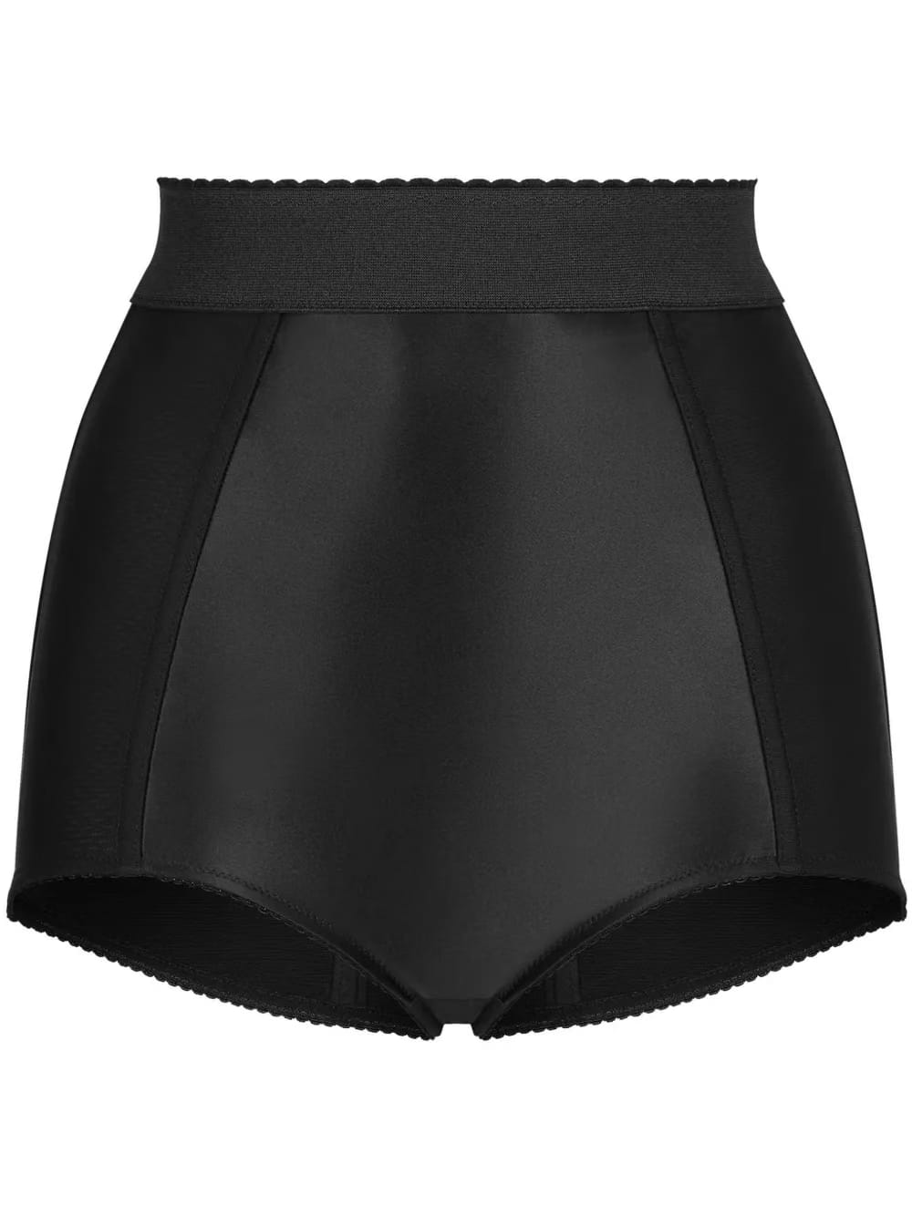 high-waisted scallop-edge briefs