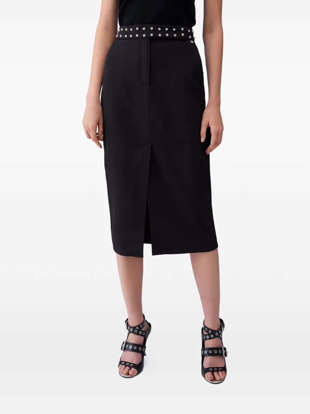 studded midi skirt