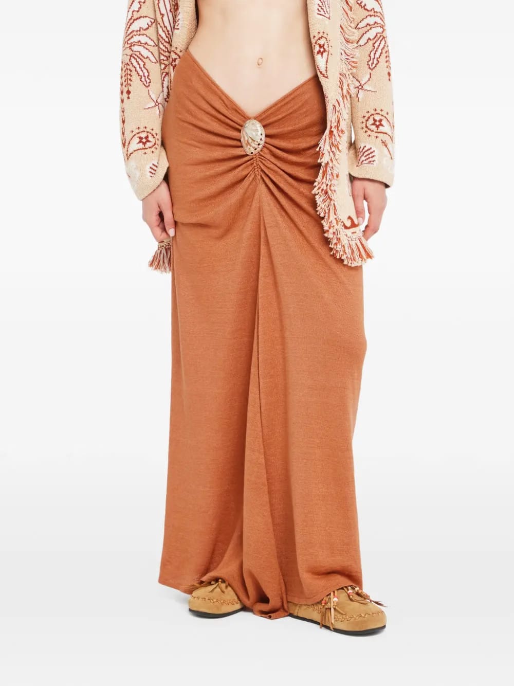 Mermaid Inside gathered midi skirt