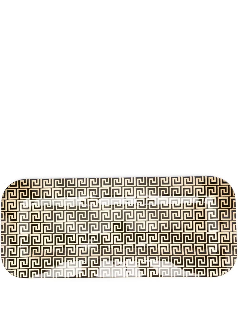 geometric-print tray