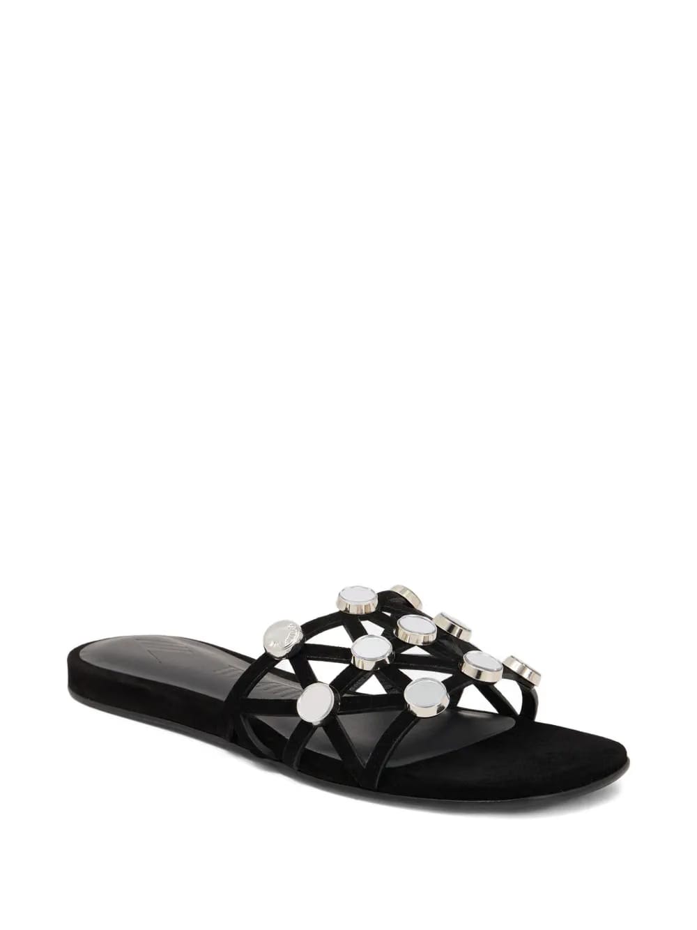grid studded flats