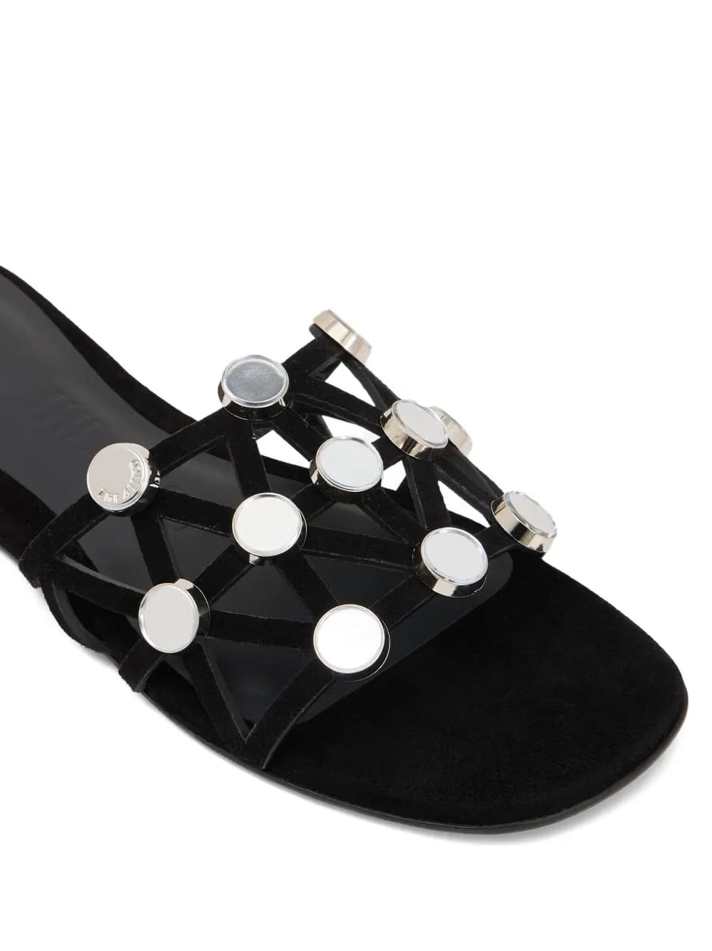 grid studded flats