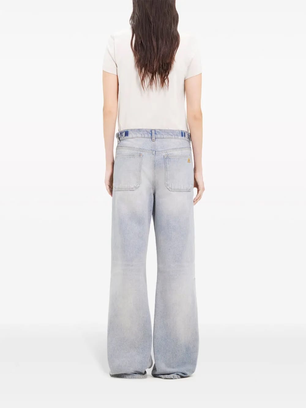 Multiflex logo-embroidered jeans