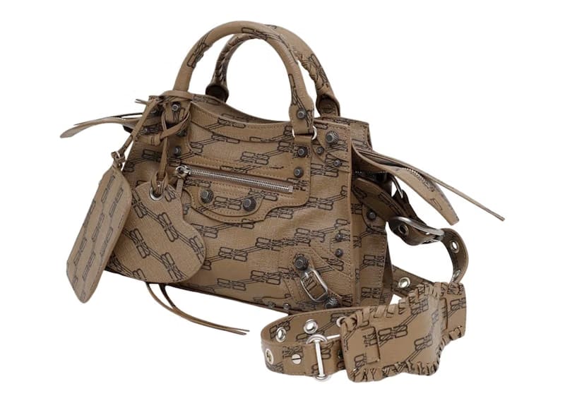 Balenciaga Neo Cagole Handbag XS BB Monogram Brown/Black