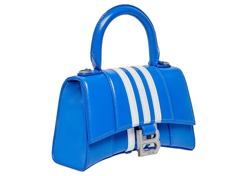 Balenciaga x adidas Hourglass XS Box Handbag Blue